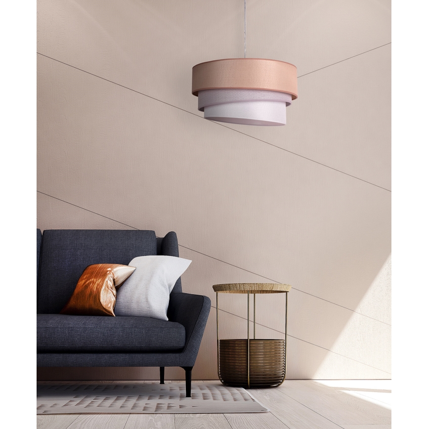 Duolla - Pendel TRIO 1xE27/40W/230V diameter 45 cm brun/grå/sølvfarvet