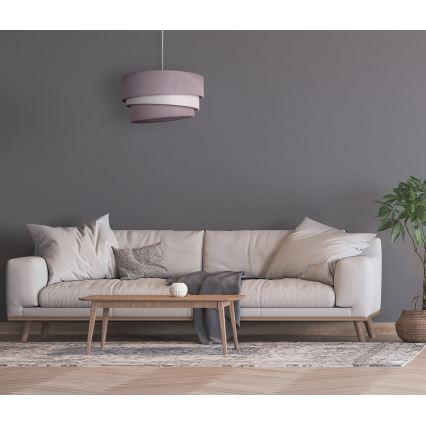 Duolla - Pendel TRIO 1xE27/40W/230V diameter 45 cm grå/hvid