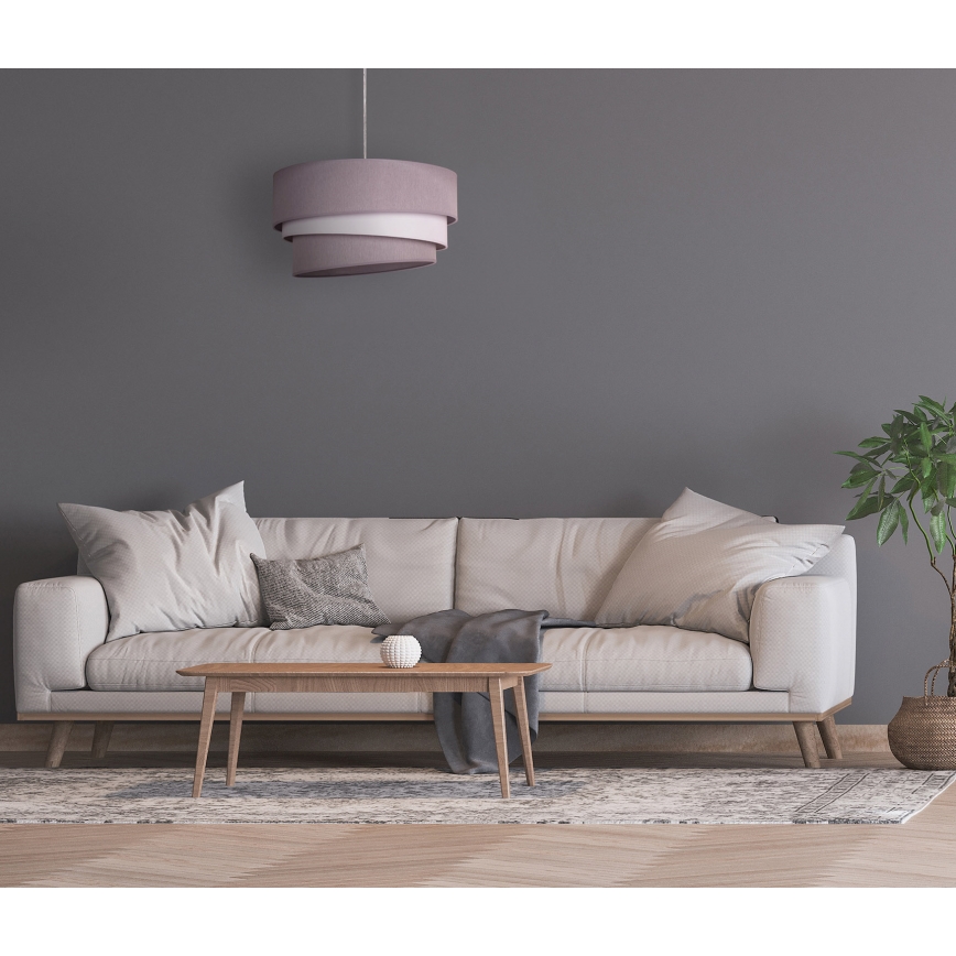 Duolla - Pendel TRIO 1xE27/40W/230V diameter 45 cm grå/hvid