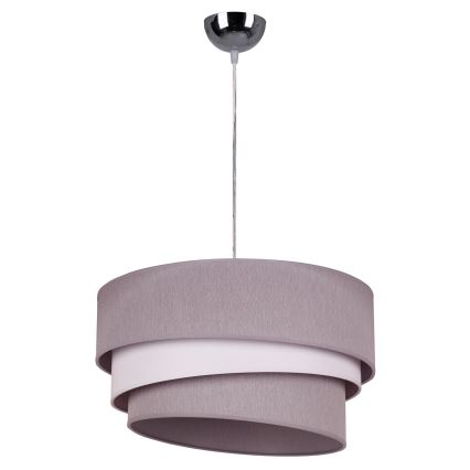 Duolla - Pendel TRIO 1xE27/40W/230V diameter 45 cm grå/hvid
