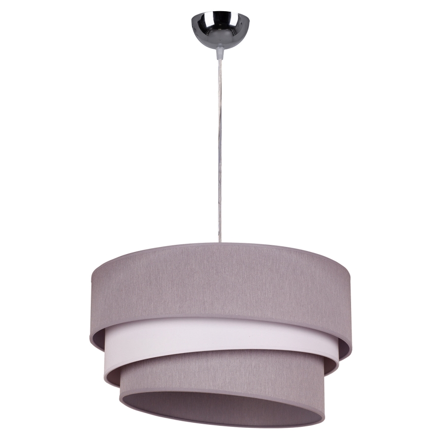 Duolla - Pendel TRIO 1xE27/40W/230V diameter 45 cm grå/hvid