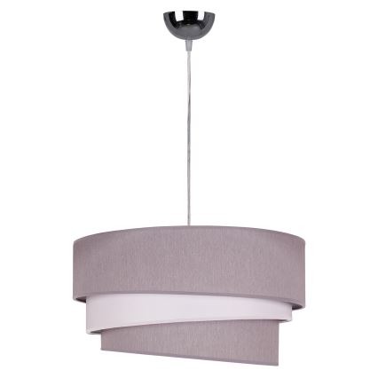 Duolla - Pendel TRIO 1xE27/40W/230V diameter 45 cm grå/hvid
