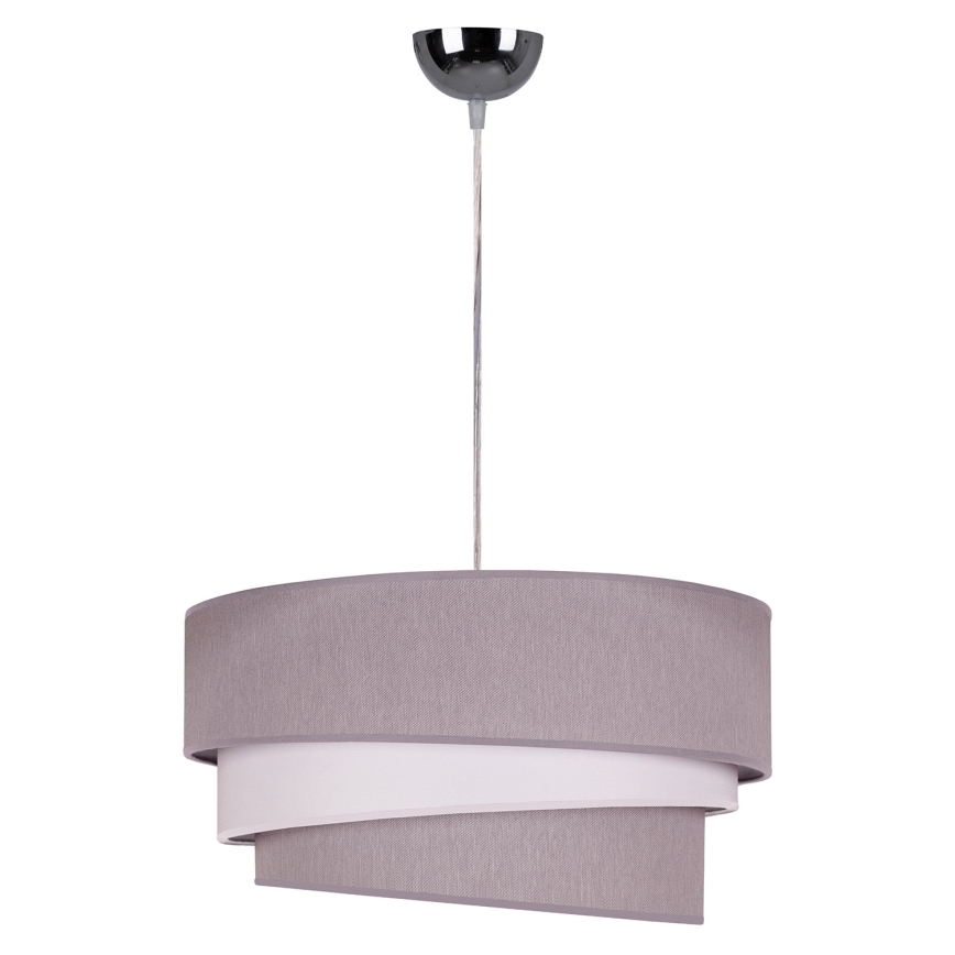 Duolla - Pendel TRIO 1xE27/40W/230V diameter 45 cm grå/hvid