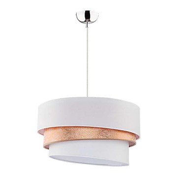 Duolla - Pendel TRIO 1xE27/40W/230V diameter 45 cm guldfarvet/hvid