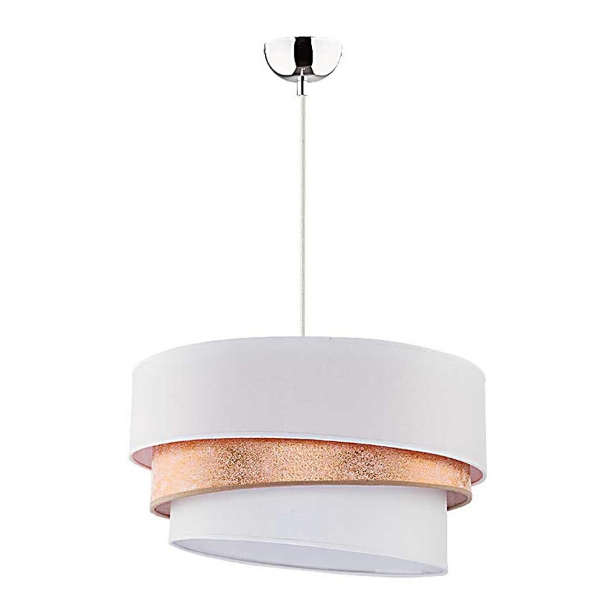 Duolla - Pendel TRIO 1xE27/40W/230V diameter 45 cm guldfarvet/hvid