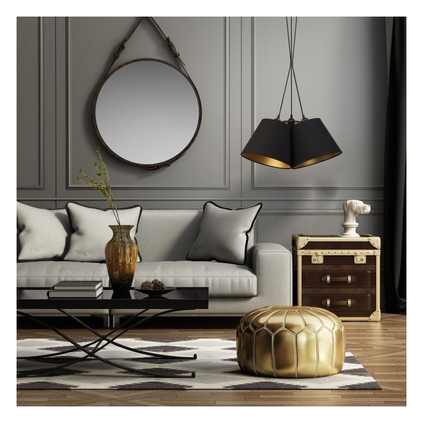Duolla - Pendel TWIGGY 3xE27/40W/230V diameter 45 cm sort