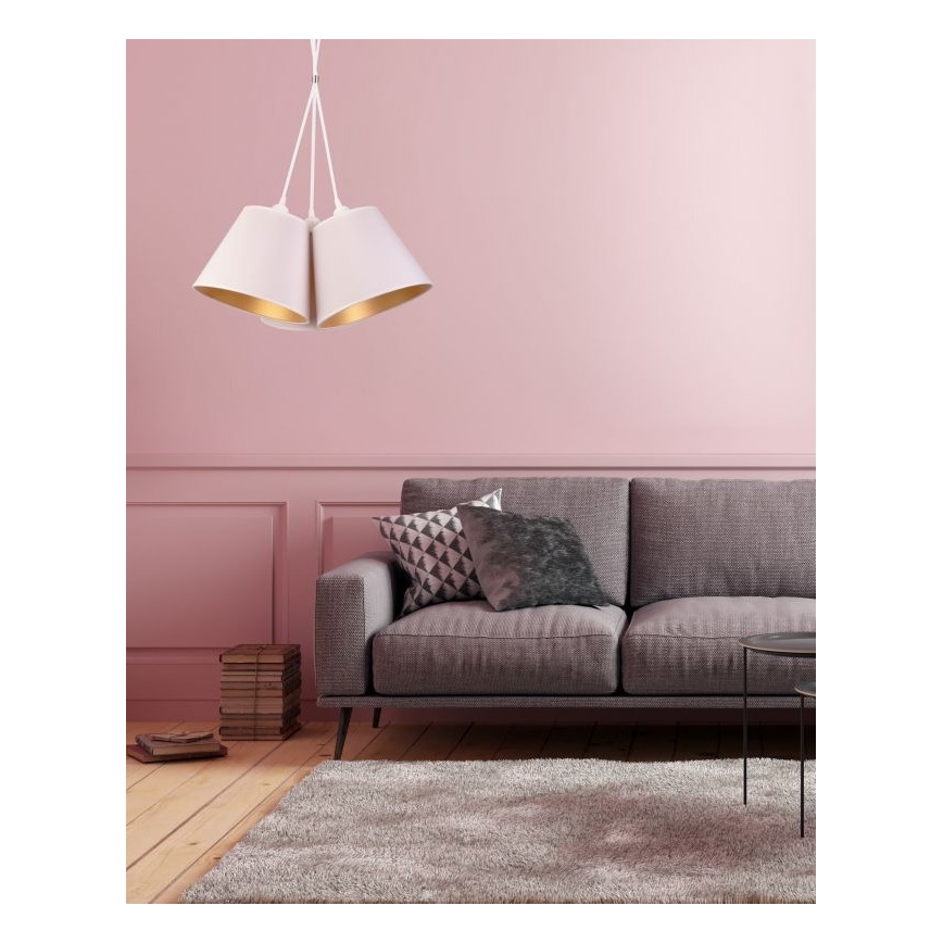 Duolla - Pendel TWIGGY 3xE27/40W/230V diameter 60 cm hvid