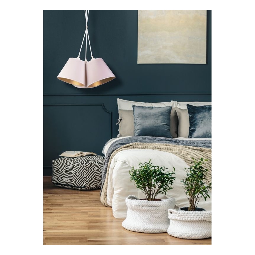 Duolla - Pendel TWIGGY 3xE27/40W/230V diameter 60 cm hvid
