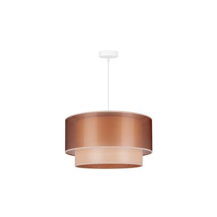 Duolla - Pendel WOOD BOHO 1xE27/15W/230V diameter 45 cm kobber/beige