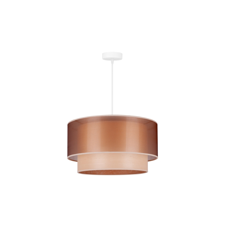 Duolla - Pendel WOOD BOHO 1xE27/15W/230V diameter 45 cm kobber/beige