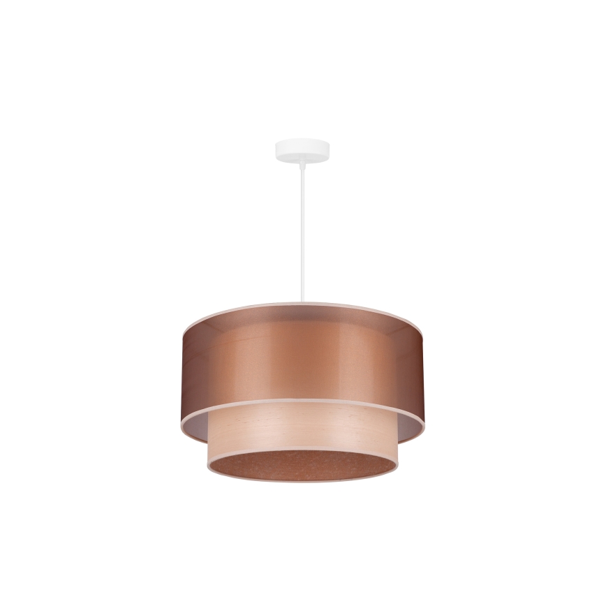 Duolla - Pendel WOOD BOHO 1xE27/15W/230V diameter 45 cm kobber/beige