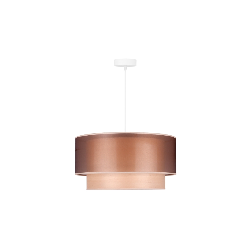 Duolla - Pendel WOOD BOHO 1xE27/15W/230V diameter 45 cm kobber/beige
