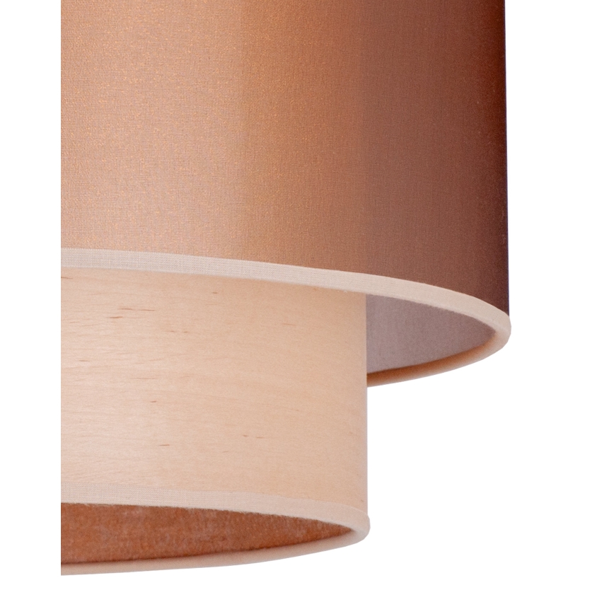 Duolla - Pendel WOOD BOHO 1xE27/15W/230V diameter 45 cm kobber/beige
