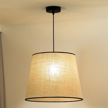 Duolla - Pendel YUTE 1xE27/15W/230V diameter 38 cm grå/sort
