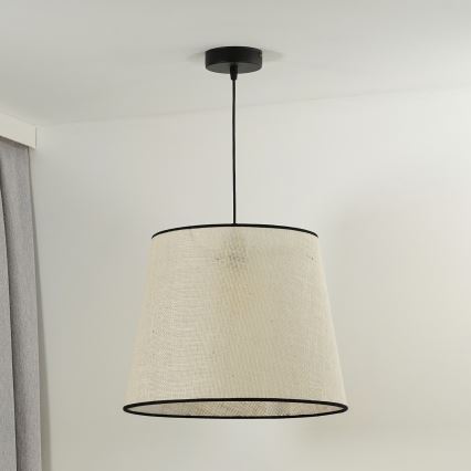 Duolla - Pendel YUTE 1xE27/15W/230V diameter 38 cm grå/sort