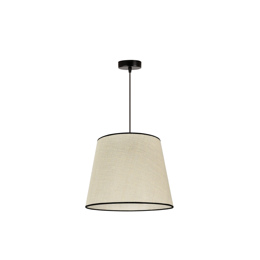 Duolla - Pendel YUTE 1xE27/15W/230V diameter 38 cm grå/sort