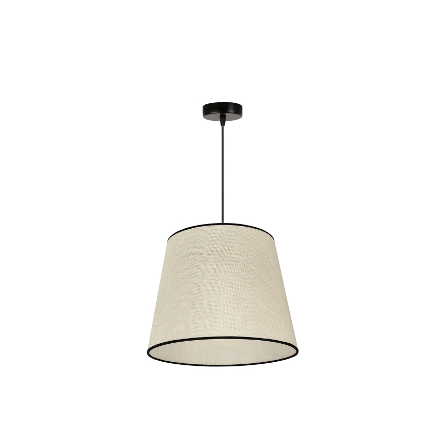Duolla - Pendel YUTE 1xE27/15W/230V diameter 38 cm grå/sort