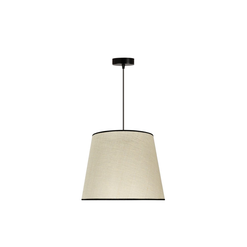 Duolla - Pendel YUTE 1xE27/15W/230V diameter 38 cm grå/sort