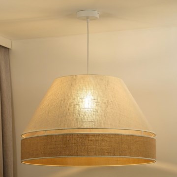 Duolla - Pendel YUTE AVIGNON 1xE27/15W/230V diameter 60 cm cremefarvet/beige