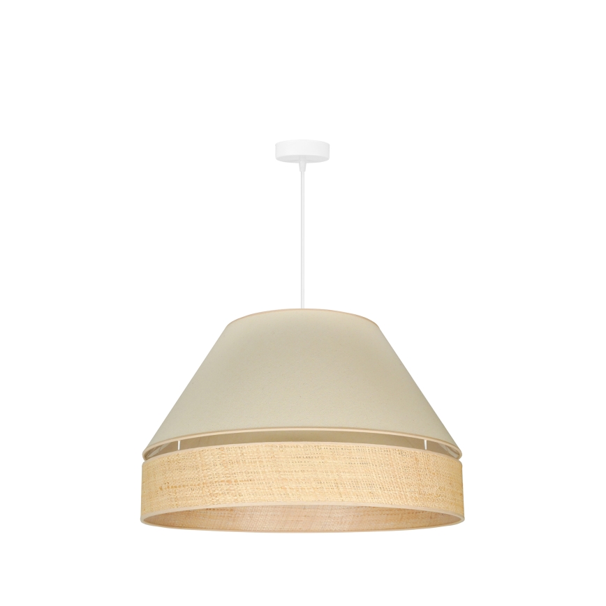 Duolla - Pendel YUTE AVIGNON 1xE27/15W/230V diameter 60 cm cremefarvet/beige