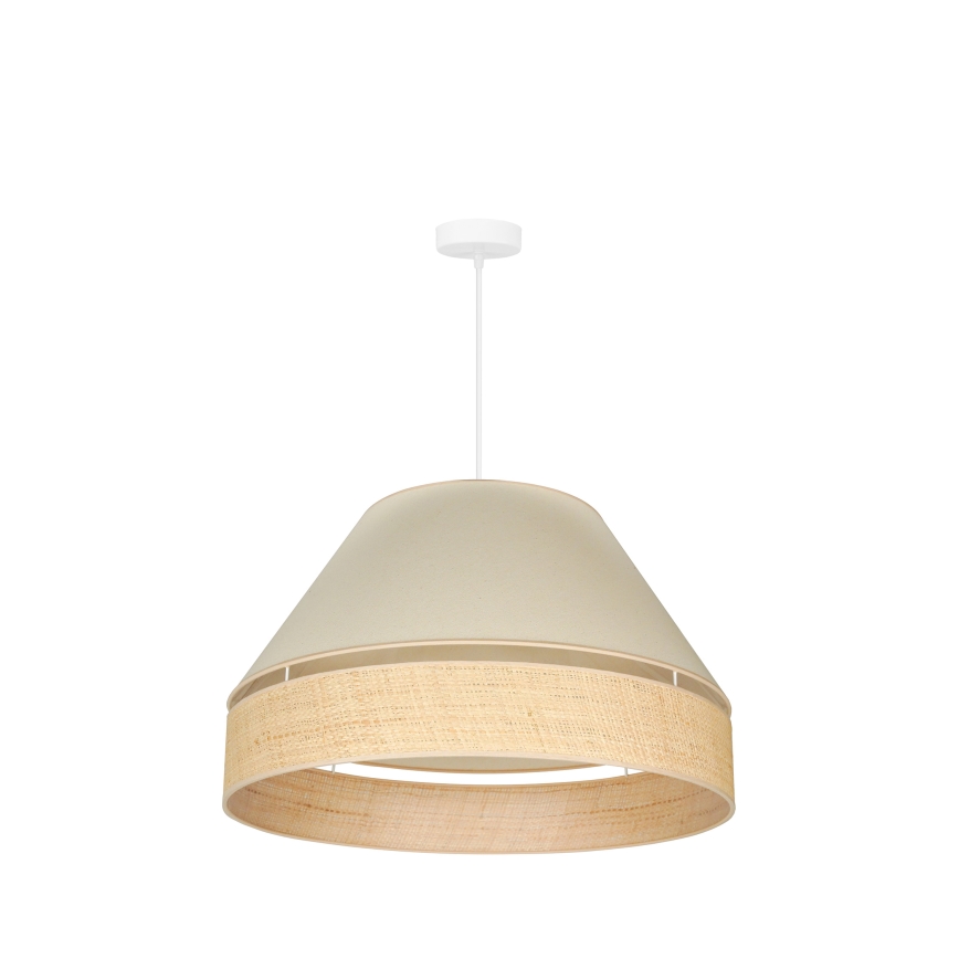 Duolla - Pendel YUTE AVIGNON 1xE27/15W/230V diameter 60 cm cremefarvet/beige