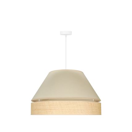 Duolla - Pendel YUTE AVIGNON 1xE27/15W/230V diameter 60 cm cremefarvet/beige