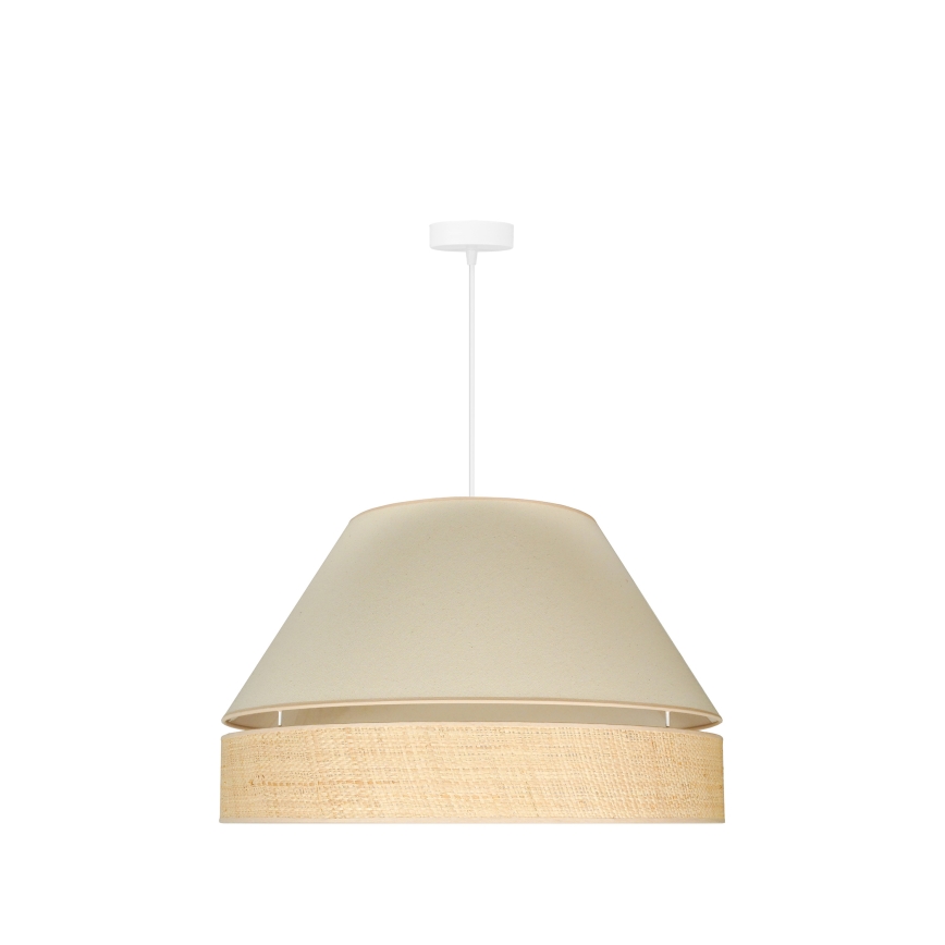 Duolla - Pendel YUTE AVIGNON 1xE27/15W/230V diameter 60 cm cremefarvet/beige