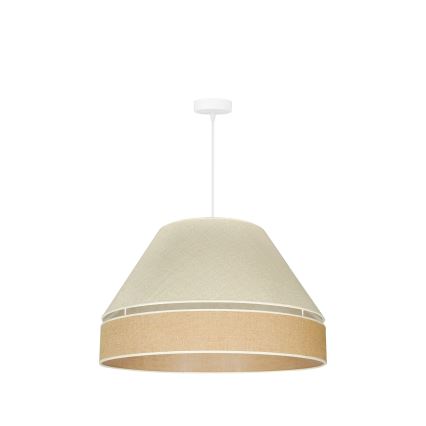 Duolla - Pendel YUTE AVIGNON 1xE27/15W/230V diameter 60 cm grå/brun