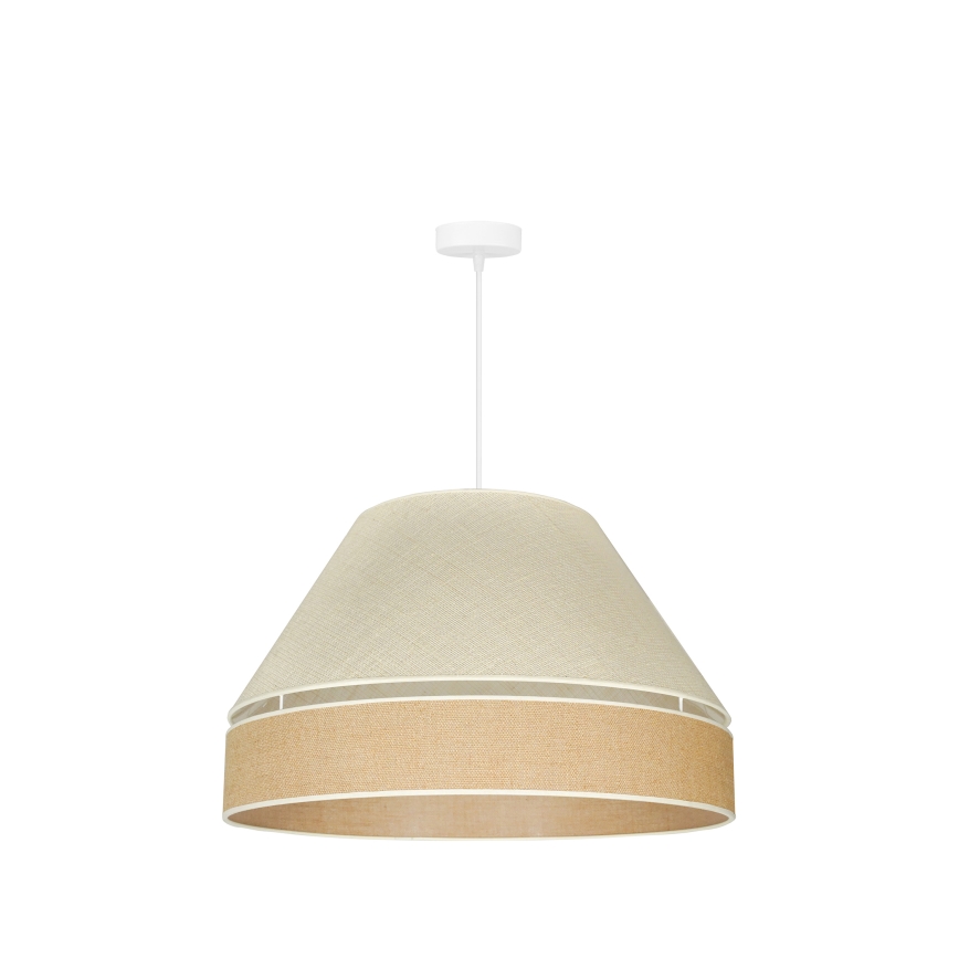 Duolla - Pendel YUTE AVIGNON 1xE27/15W/230V diameter 60 cm grå/brun