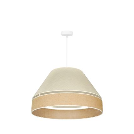Duolla - Pendel YUTE AVIGNON 1xE27/15W/230V diameter 60 cm grå/brun