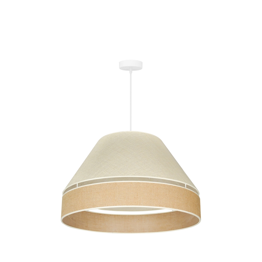 Duolla - Pendel YUTE AVIGNON 1xE27/15W/230V diameter 60 cm grå/brun