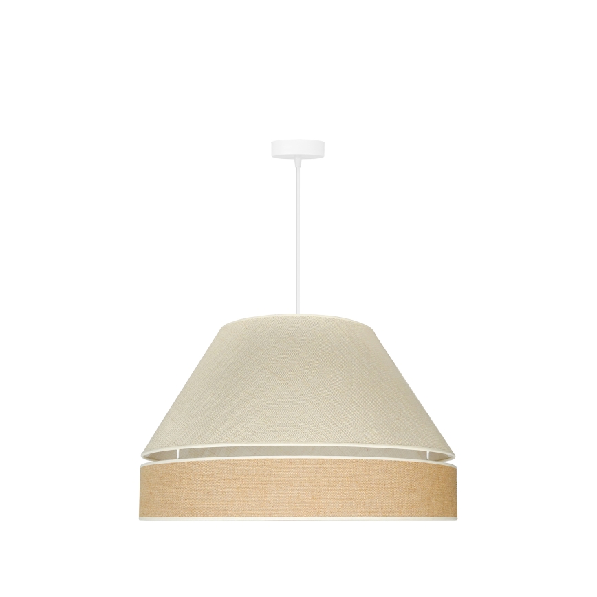Duolla - Pendel YUTE AVIGNON 1xE27/15W/230V diameter 60 cm grå/brun