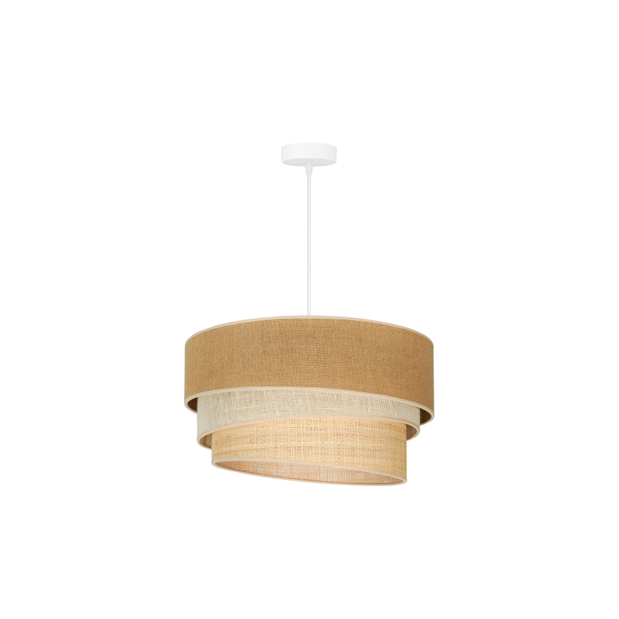 Duolla - Pendel YUTE TRIO 1xE27/15W/230V diameter 45 cm brun/grå/beige