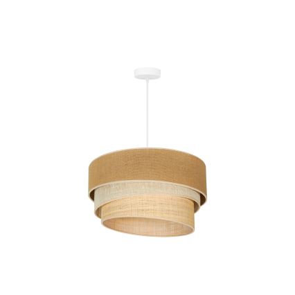 Duolla - Pendel YUTE TRIO 1xE27/15W/230V diameter 45 cm brun/grå/beige