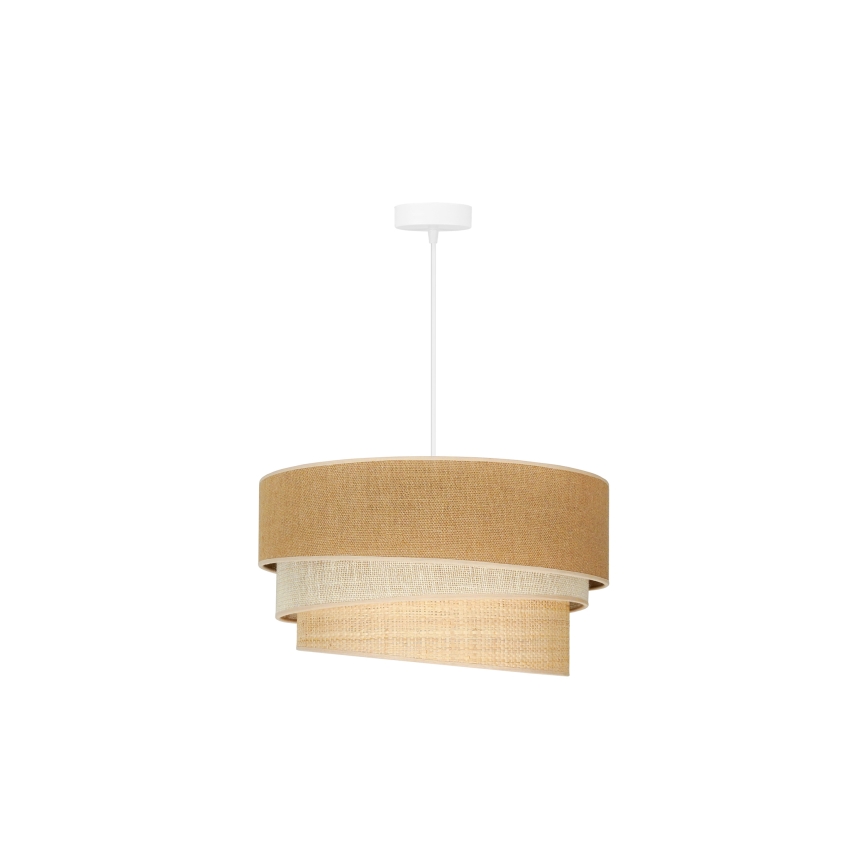 Duolla - Pendel YUTE TRIO 1xE27/15W/230V diameter 45 cm brun/grå/beige