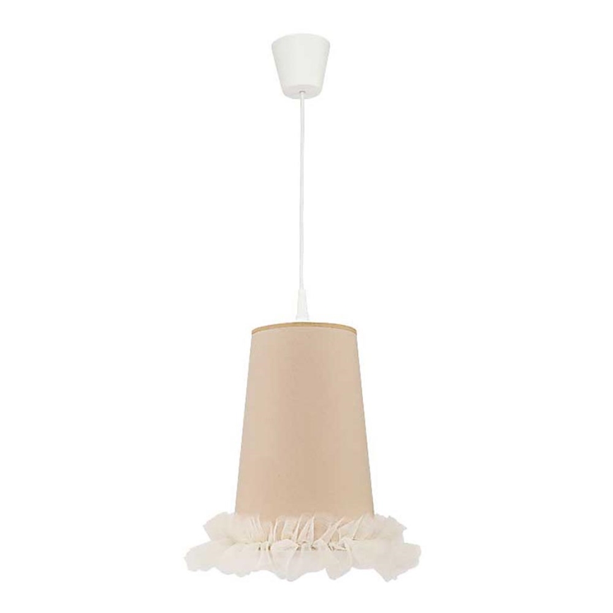Duolla - Pendellampe til børn BALLET 1xE27/40W/230V diameter 21 cm beige
