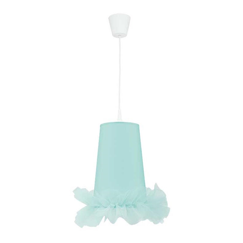 Duolla - Pendellampe til børn BALLET 1xE27/40W/230V diameter 21 cm blå