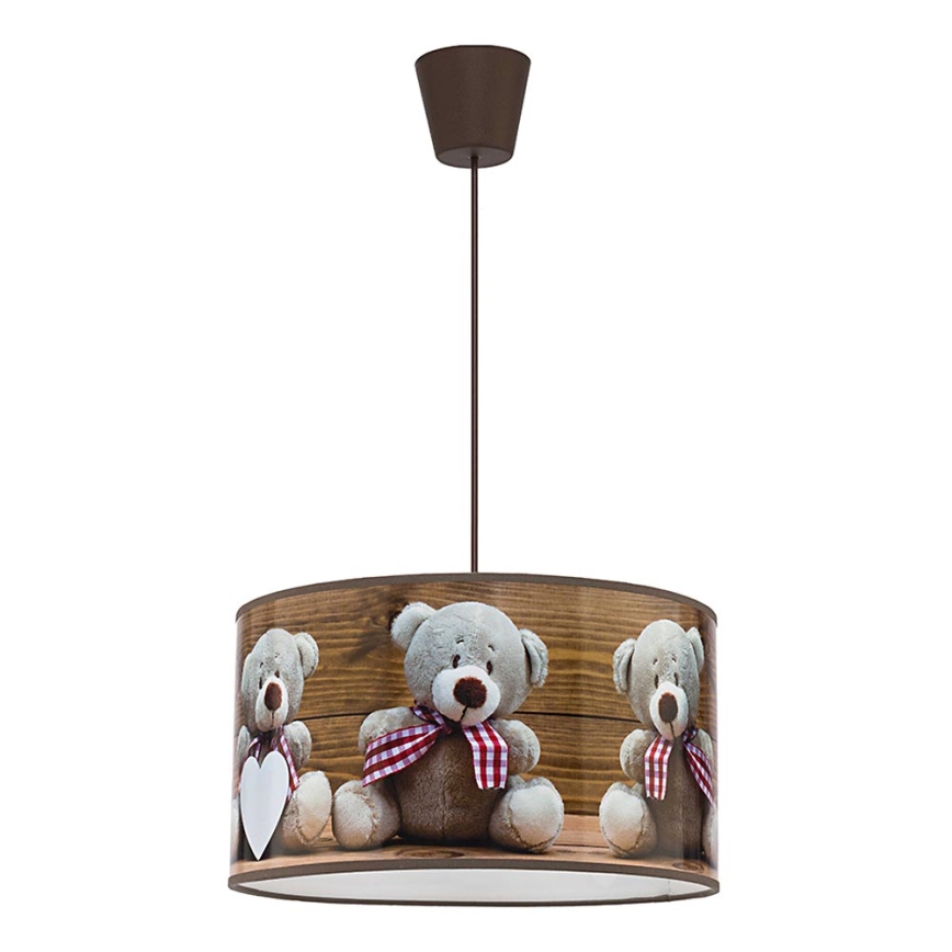 Duolla - Pendellampe til børn BEARS 1xE27/40W/230V diameter 35 cm