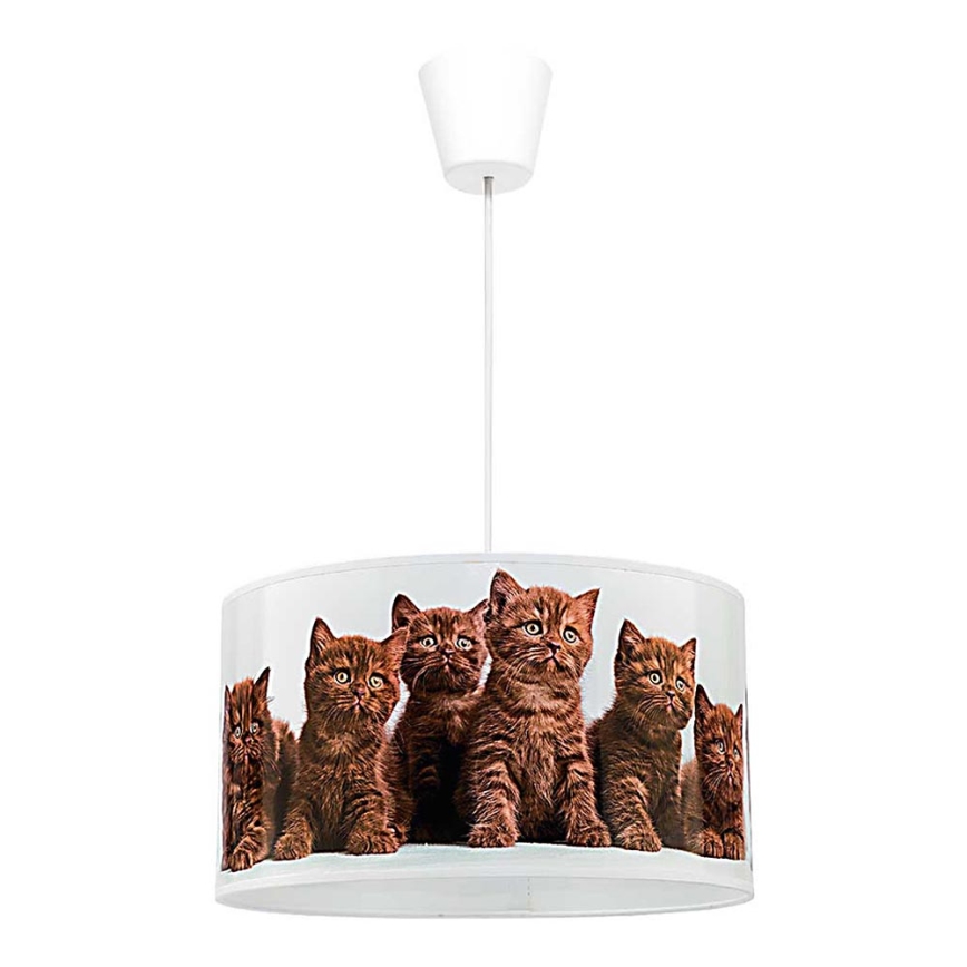 Duolla - Pendellampe til børn CATS 1xE27/40W/230V diameter 35 cm