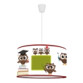 Duolla - Pendellampe til børn OWLS MULTI 1xE27/15W/230V diameter 35 cm