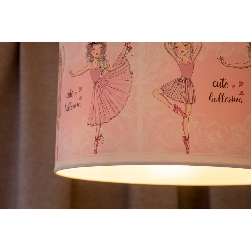 Duolla - Pendellampe til børn PRINT M 1xE27/40W/230V diameter 35 cm ballerinaer