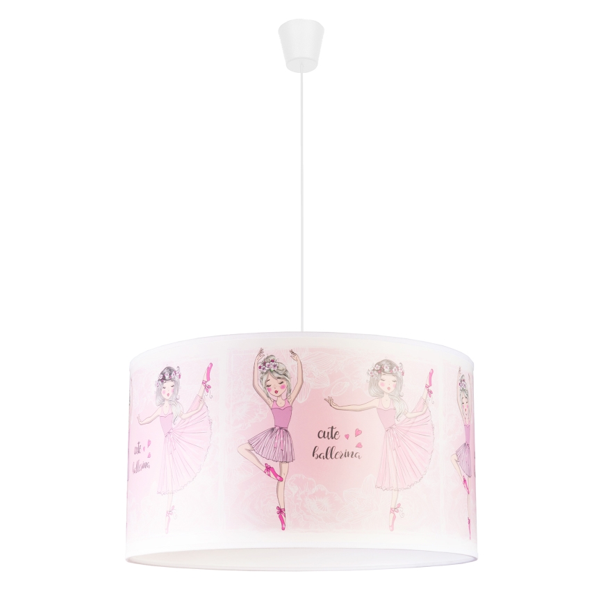 Duolla - Pendellampe til børn PRINT M 1xE27/40W/230V diameter 35 cm ballerinaer