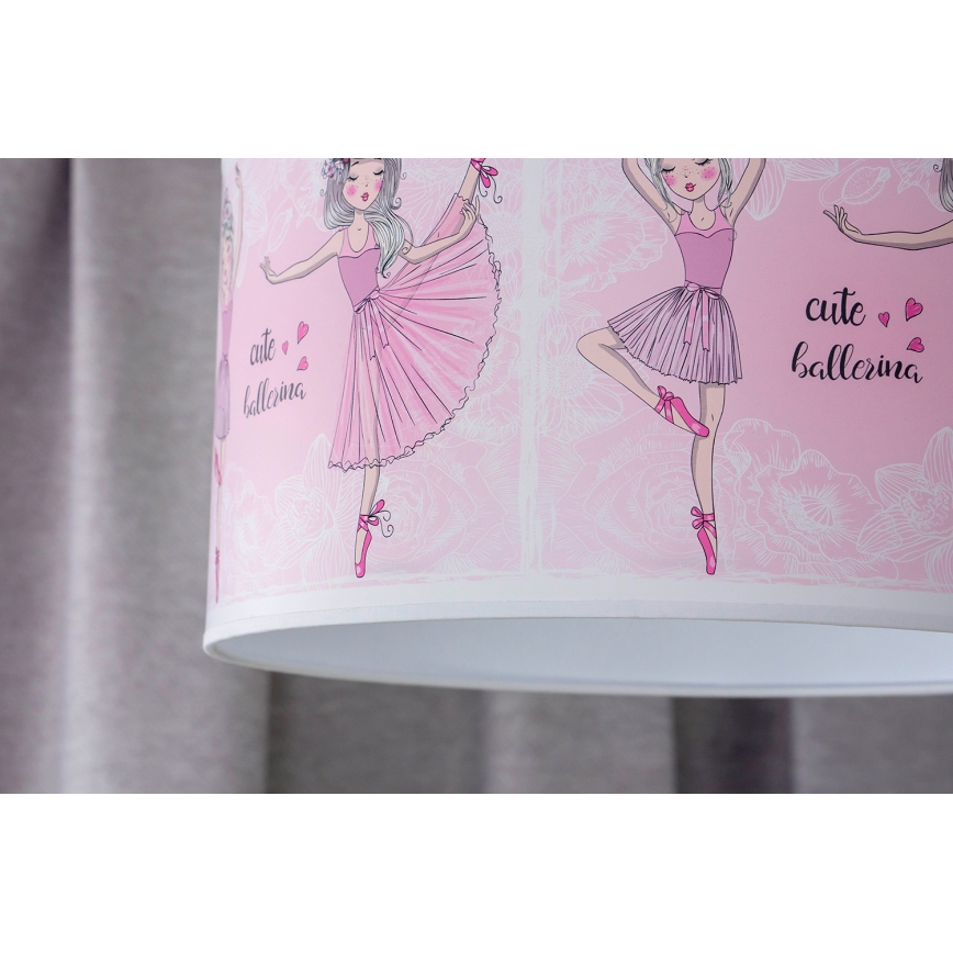 Duolla - Pendellampe til børn PRINT M 1xE27/40W/230V diameter 35 cm ballerinaer