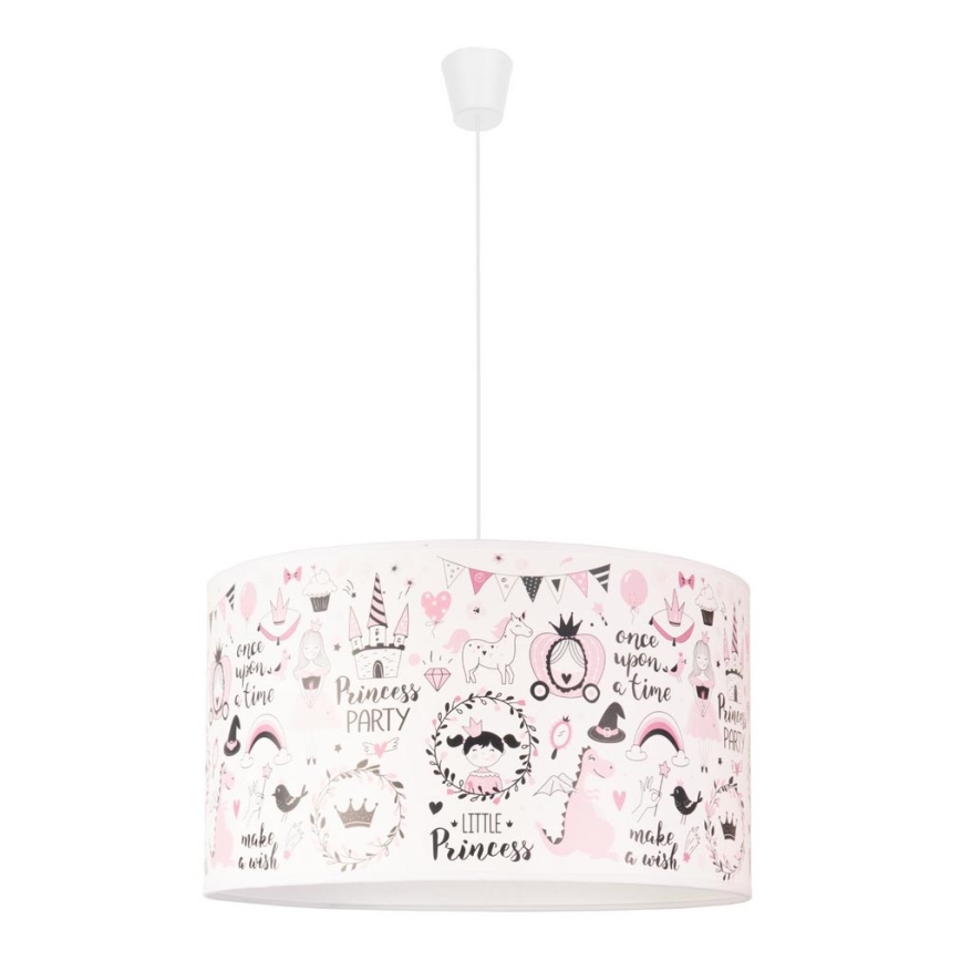 Duolla - Pendellampe til børn PRINT M 1xE27/40W/230V diameter 35 cm eventyr
