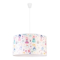 Duolla - Pendellampe til børn PRINT M 1xE27/40W/230V diameter 35 cm prinsesser