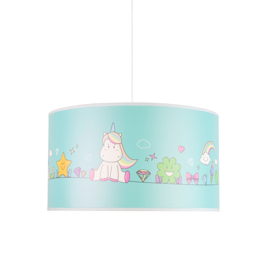 Duolla - Pendellampe til børn UNICORN 1xE27/15W/230V diameter 35 cm