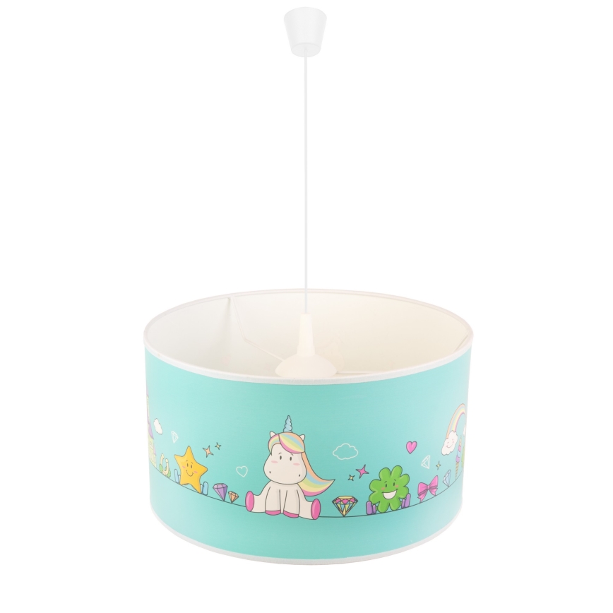 Duolla - Pendellampe til børn UNICORN 1xE27/15W/230V diameter 35 cm