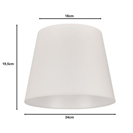 Duolla - Lampeskærm til bordlampe CLASSIC M E27 Ø 24 cm creme