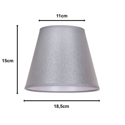 Duolla - Lampeskærm til bordlampe SOFIA XS E14 Ø 18,5 cm sølv