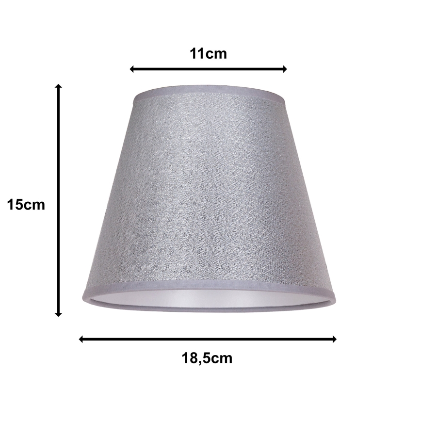 Duolla - Lampeskærm til bordlampe SOFIA XS E14 Ø 18,5 cm sølv